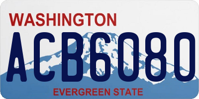WA license plate ACB6080