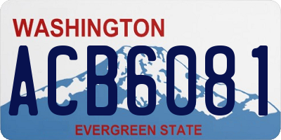 WA license plate ACB6081