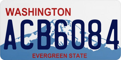 WA license plate ACB6084