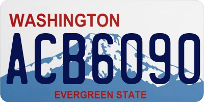 WA license plate ACB6090