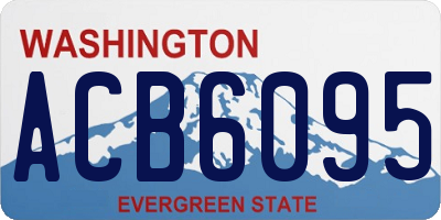 WA license plate ACB6095