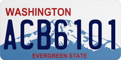 WA license plate ACB6101