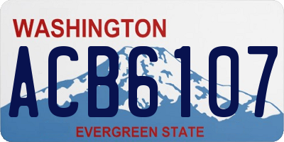 WA license plate ACB6107