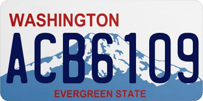 WA license plate ACB6109