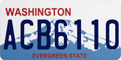 WA license plate ACB6110