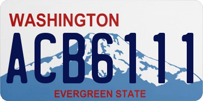 WA license plate ACB6111