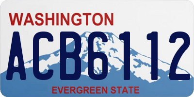 WA license plate ACB6112