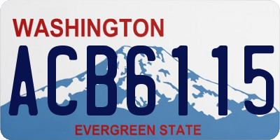 WA license plate ACB6115