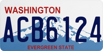 WA license plate ACB6124