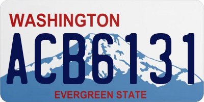 WA license plate ACB6131