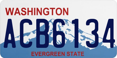 WA license plate ACB6134