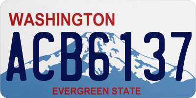 WA license plate ACB6137