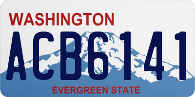 WA license plate ACB6141