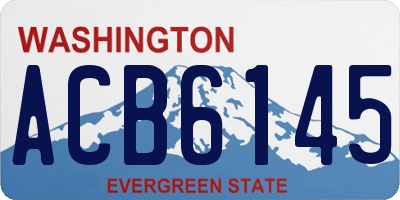 WA license plate ACB6145