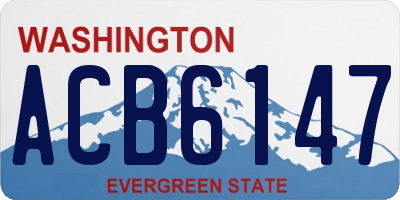 WA license plate ACB6147