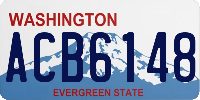 WA license plate ACB6148