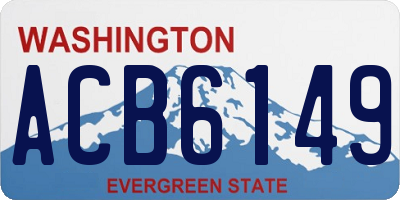 WA license plate ACB6149