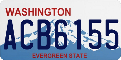 WA license plate ACB6155