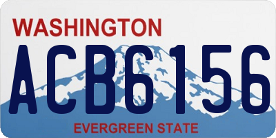 WA license plate ACB6156