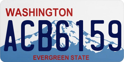 WA license plate ACB6159