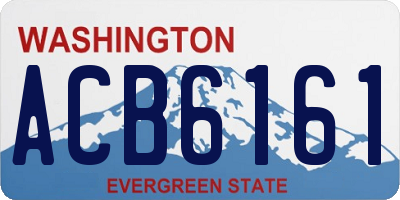 WA license plate ACB6161