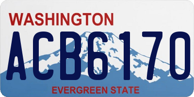 WA license plate ACB6170