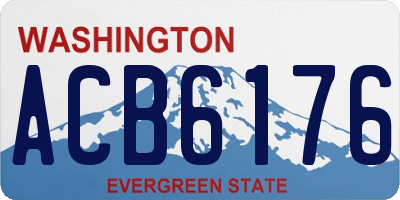 WA license plate ACB6176