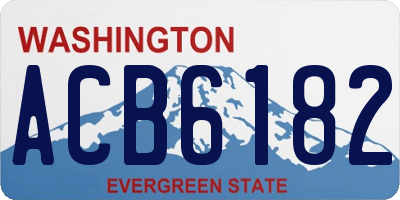 WA license plate ACB6182