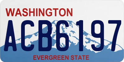WA license plate ACB6197