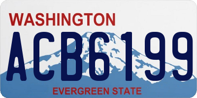 WA license plate ACB6199