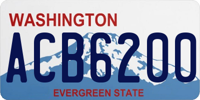 WA license plate ACB6200