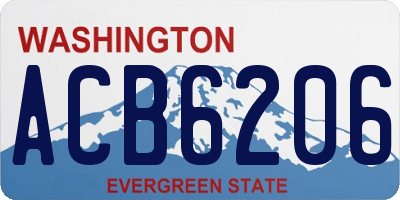 WA license plate ACB6206