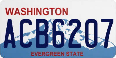 WA license plate ACB6207