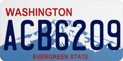 WA license plate ACB6209