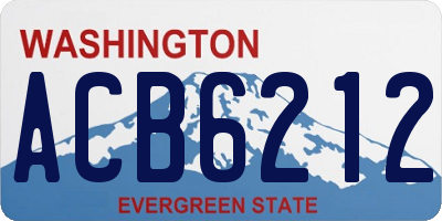 WA license plate ACB6212