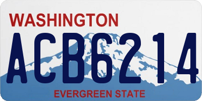 WA license plate ACB6214