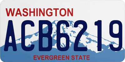 WA license plate ACB6219