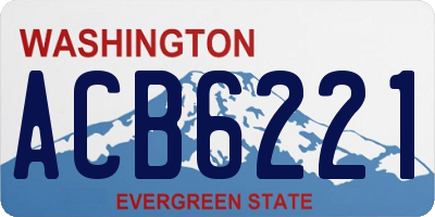 WA license plate ACB6221