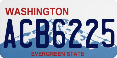 WA license plate ACB6225