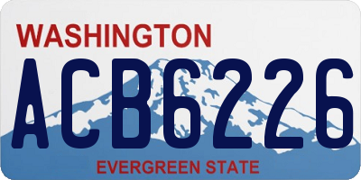 WA license plate ACB6226