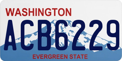WA license plate ACB6229