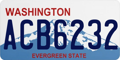 WA license plate ACB6232