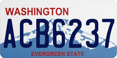 WA license plate ACB6237