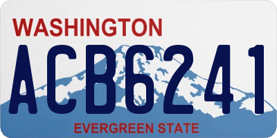 WA license plate ACB6241