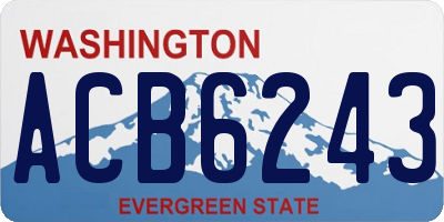 WA license plate ACB6243