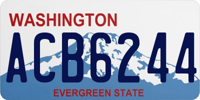 WA license plate ACB6244