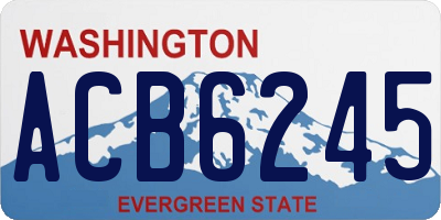 WA license plate ACB6245