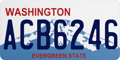 WA license plate ACB6246