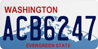 WA license plate ACB6247