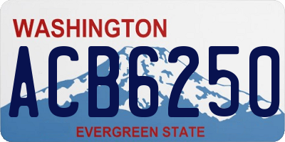 WA license plate ACB6250